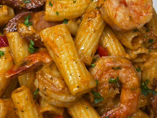 cajun shrimp and sausage pasta recipe